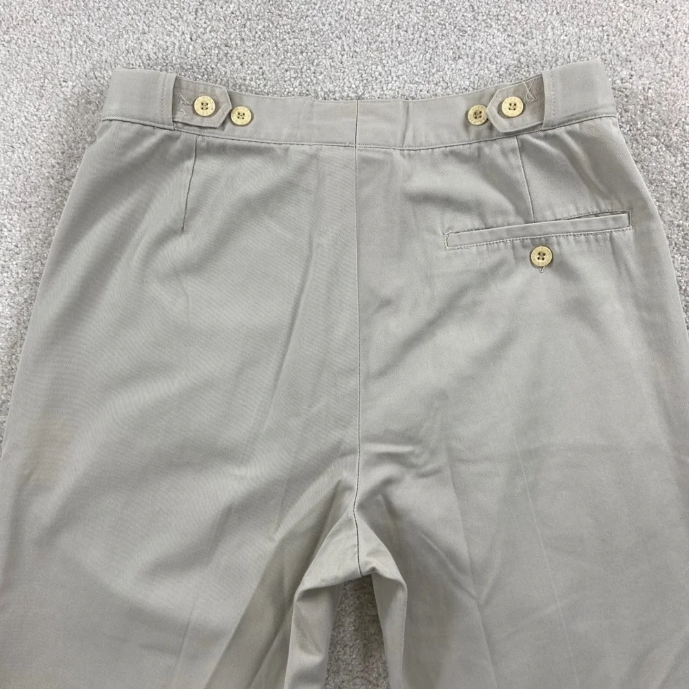 Vintage Nike Pleated Chino Shorts Mens 30 Tan Khaki Embroidered Logo Longline